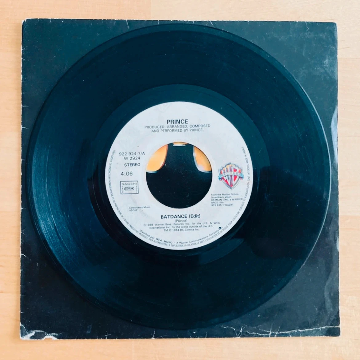 45RPM vinyl record Prince Batdance. – photo 2